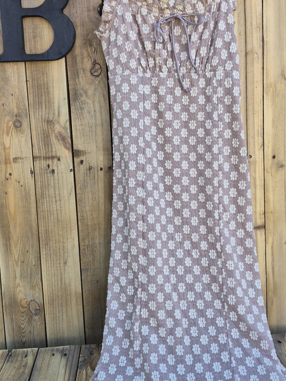 As U Wish Dusty Rose Floral Smocked Maxi Dress